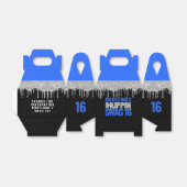 シルバーアンドブルードリピンスワッグ16誕生日 フェイバーボックス (折り畳みなし)