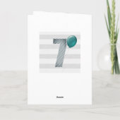 シルバーアンドブルー7誕生日 カード (裏面)