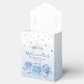 シルバーアンドベビーブルーバラサンキューバースデーパーティー フェイバーボックス (オープン)