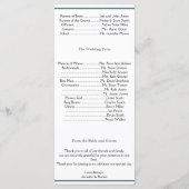 シルバーアンドホワイト結婚式 プログラムのケルト プログラム (裏面)