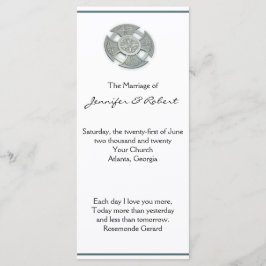 シルバーアンドホワイト結婚式 プログラムのケルト プログラム