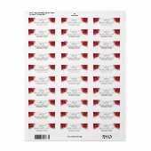 シルバーアンドレッドローズエレガントクラウン差出人住所 ラベル (フルシート)