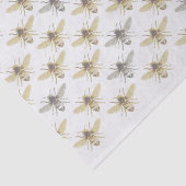 シルバーアンド金ゴールドハニービーパターン(の模様が)あるティッシュペーパー 薄葉紙 (詳細)