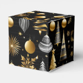 シルバーアンド金ゴールドホリデーオーナメントキューブ フェイバーボックス (裏面サイド)