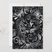 シルバーアンド金ゴールドホリデーパーティカスタムー招待状 招待状 (裏面)