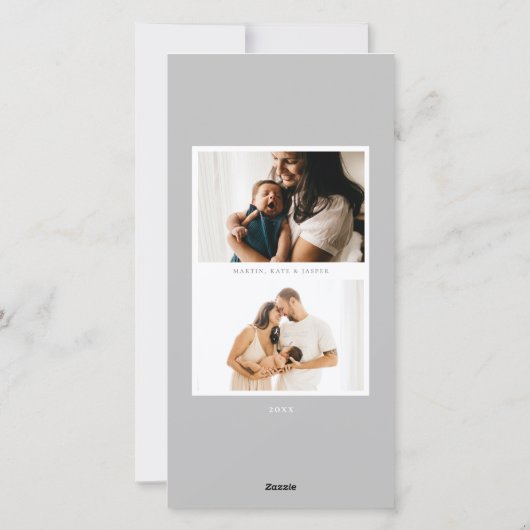 シルバーアーチフレームHanukkah写真 シーズンカード (裏面)