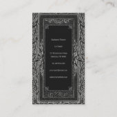 シルバーアールデコとモノグラム 名刺 (裏面)