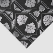 シルバーアールデコシェルオンブラックデコパージュ 薄葉紙 (詳細)