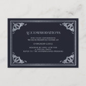 シルバーアールヌーボーゴシック結婚ズの宿泊 エンクロージャーカード (正面)