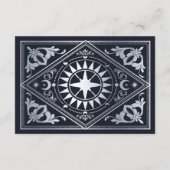 シルバーアールヌーボーゴシック結婚ズの宿泊 エンクロージャーカード (裏面)