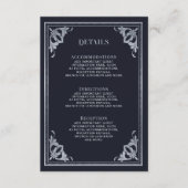 シルバーアールヌーボータロットゴシック結婚ス詳細 エンクロージャーカード (正面)