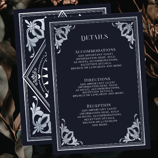 シルバーアールヌーボータロットゴシック結婚ス詳細 エンクロージャーカード