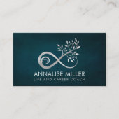 シルバーインフィニティシンボル – ツリー分岐 名刺 (正面)