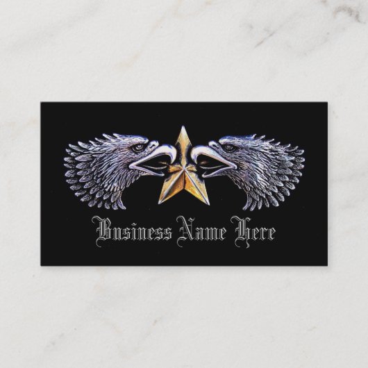 シルバーイーグルズと金ゴールドスターの名刺 名刺 (正面)