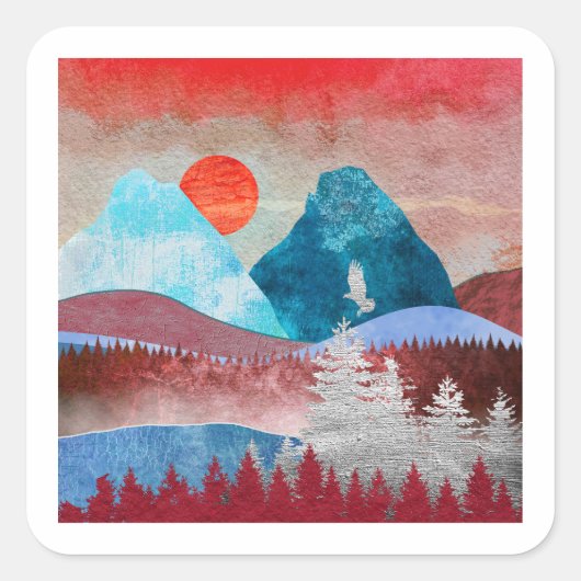 シルバーイーグルランドスケープ スクエアシール (正面)