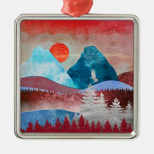 シルバーイーグルランドスケープ メタルオーナメント (正面)