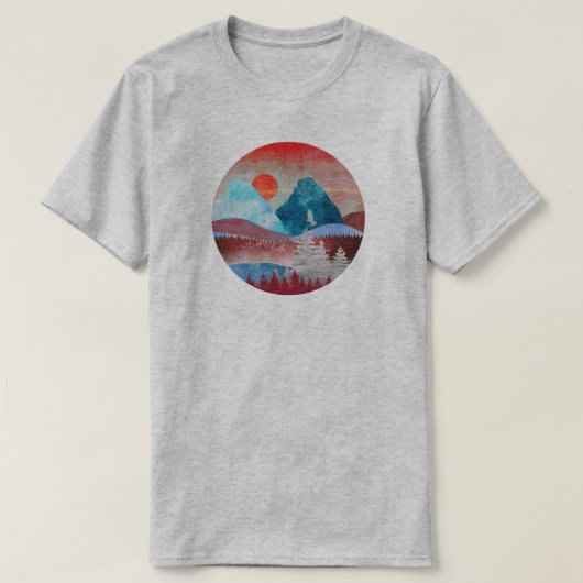 シルバーイーグル風景 Tシャツ (デザイン正面)