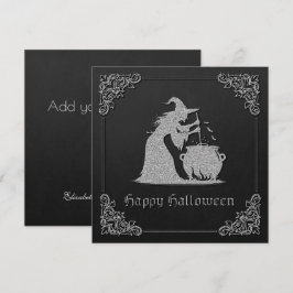 シルバーウィッチ&カルドロンハロウィングリーティングカード