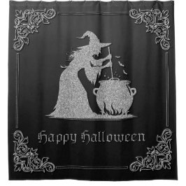 シルバーウィッチ&カルドロンハロウィーン シャワーカーテン