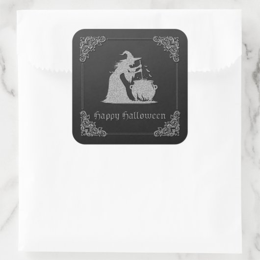 シルバーウィッチ&カルドロンハロウィーン スクエアシール (バッグ)