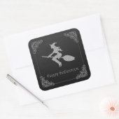 シルバーウィッ飛んでいるチハロウィーン スクエアシール (封筒)