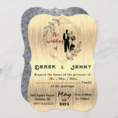 シルバーウィディング 招待状 (正面/裏面)