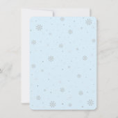 シルバーウィンターのワンダーランド男子１歳の誕生日パーティー 招待状 (裏面)