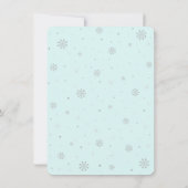 シルバーウィンターオネダーランドボーイ1歳の誕生日パーティー 招待状 (裏面)