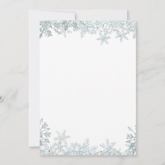 シルバーウィンターオネダーランド誕生日招待状 招待状 (裏面)