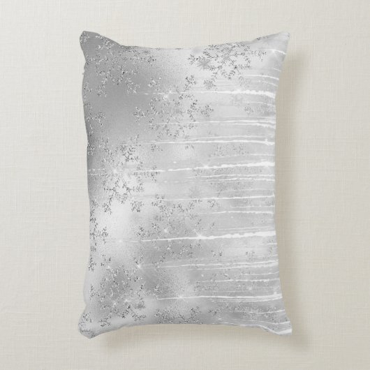 シルバーウィンターグリッターシック アクセントクッション (正面(垂直))