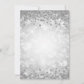 シルバーウィンタースノーフレーク会社レッドリボン 招待状 (裏面)