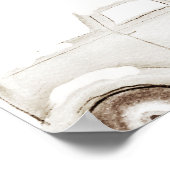 シルバーウィンターベビーシャワーまたは誕生日ウェルカムサイン ポスター (角)