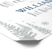 シルバーウィンターボーイ1st誕生日パーティーウェルカムサイン ポスター (角)