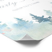 シルバーウィンターワンダーランドカスタムパーティーサイン ポスター (角)