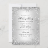 シルバーウィンターワンダーランドクリスマスホリデーパーティー 招待状 (正面)