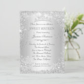 シルバーウィンターワンダーランドスウィート16ティアラ 招待状 (スタンド正面)