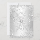 シルバーウィンターワンダーランドスウィート16ティアラ 招待状 (裏面)