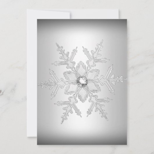 シルバーウィンターワンダーランドピンクキンセアニェラパーティー 招待状 (裏面)