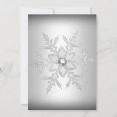 シルバーウィンターワンダーランドブルーバプテスマ《キリスト教》洗礼式や命名式 招待状 (裏面)