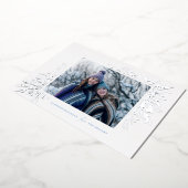 シルバーウィンターワンダーランドホリデーフォトフォイルカード 箔シーズンカード (回転した状態)