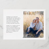 シルバーウィンターワンダーランドホリデーフォトフォイルカード 箔シーズンカード (裏面)