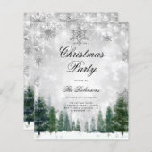 シルバーウィンターワンダーランド招待状プログラムメニュー (正面/裏面)