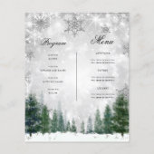 シルバーウィンターワンダーランド招待状プログラムメニュー (裏面)