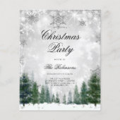 シルバーウィンターワンダーランド招待状プログラムメニュー (正面)