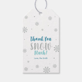 シルバーウィンターワンダーランド雪がたくさん ギフトタグ