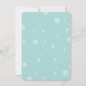 シルバーウィンターワンダーランド、女の子ベビーシャワー 招待状 (裏面)