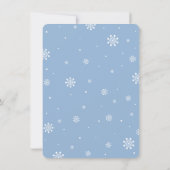 シルバーウィンターワンダーランド、男の子の赤ちゃんシャワー 招待状 (裏面)