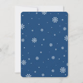 シルバーウィンターワンダーランド、男の子の赤ちゃんシャワー 招待状 (裏面)