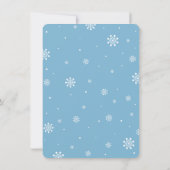 シルバーウィンターワンダーランド,男の子の赤ちゃんシャワー/散水 招待状 (裏面)