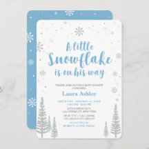 シルバーウィンターワンダーランド，男の子の赤ちゃんシャワー/散水